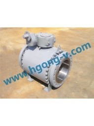 DIN/ANSI forged steel trunnion flange ball valve